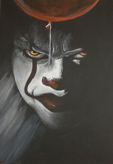 Painting titled "Pennywise" by Pavel Apilat, Original Artwork, Acrylic
