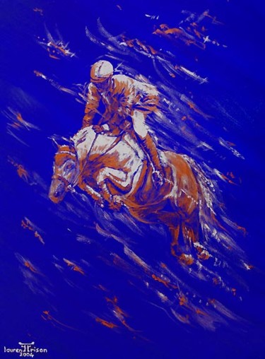 Painting titled "JUMP IN BLUE" by Laurent Frison, Original Artwork