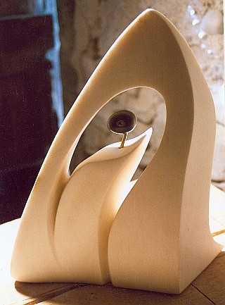 Sculpture intitulée "Aube" par Gilbert Frizon, Œuvre d'art originale, Pierre