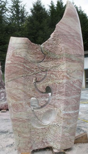 Sculpture titled "Pulsations" by Gilbert Frizon, Original Artwork, Stone