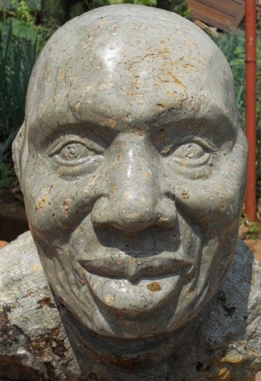 Sculpture intitulée "Mgr Kaningu" par Gilbert Frizon, Œuvre d'art originale