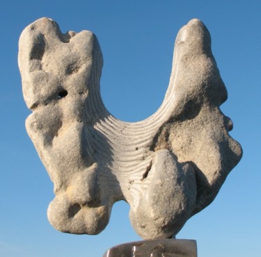 Sculpture intitulée "Ex-tension XL" par Gilbert Frizon, Œuvre d'art originale, Pierre