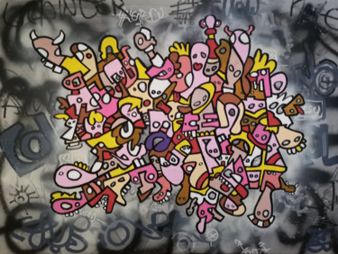 Malerei mit dem Titel "london" von Frob, Original-Kunstwerk, Acryl