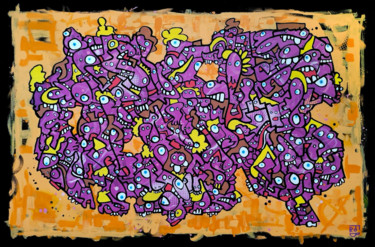 Malerei mit dem Titel "allumés" von Frob, Original-Kunstwerk, Acryl