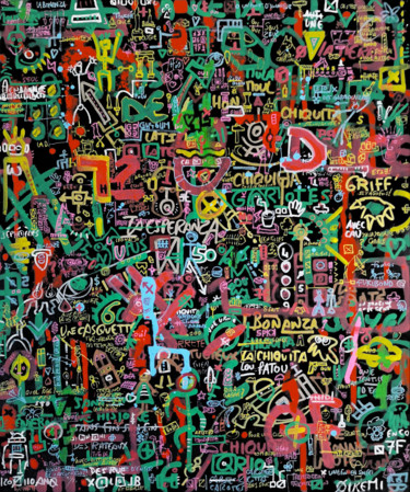 walou Painting titled "walou" by Frob, Original Art, Acrylic