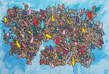 Pintura titulada "absolute surfin" por Frob, Obra de arte original, Acrílico