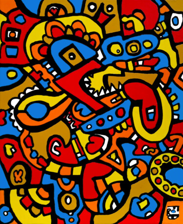 Malerei mit dem Titel "chiquita" von Frob, Original-Kunstwerk, Acryl