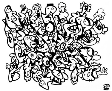 Картина под названием "wing" - Frob, Подлинное произведение искусства, Акрил Установлен на Деревянная рама для носилок