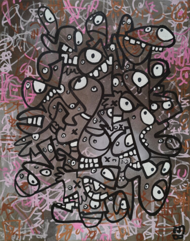 Картина под названием "swag" - Frob, Подлинное произведение искусства, Акрил Установлен на Деревянная рама для носилок