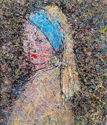 Картина под названием "perle" - Frob, Подлинное произведение искусства, Акрил Установлен на Деревянная рама для носилок
