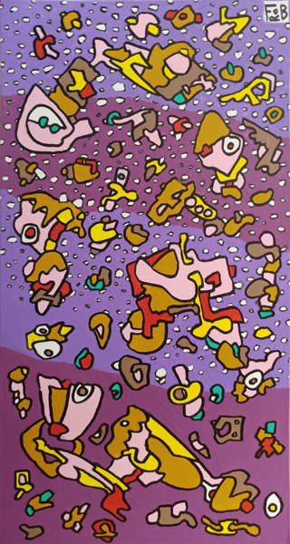 Malerei mit dem Titel "violetta" von Frob, Original-Kunstwerk, Acryl