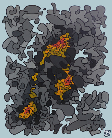 Peinture intitulée "island" par Frob, Œuvre d'art originale, Acrylique