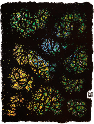 Картина под названием "in ze oud" - Frob, Подлинное произведение искусства, Акрил Установлен на Деревянная рама для носилок