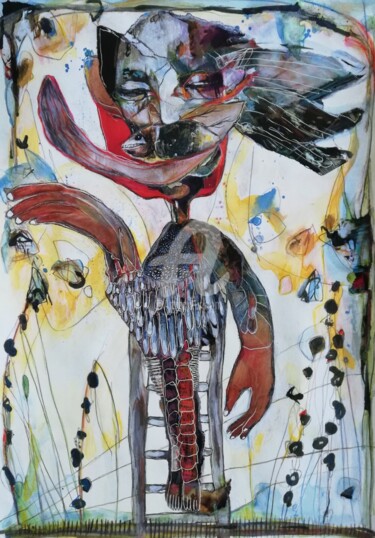 "Ravaler sa fierté" başlıklı Kolaj Christelle Frobert tarafından, Orijinal sanat, Kolaj