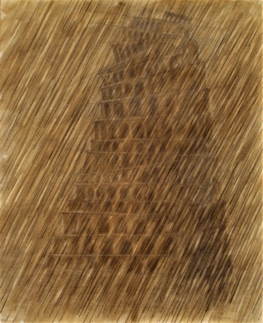 Dibujo titulada "Jour de pluie" por Xavier Froissart, Obra de arte original, Lápiz Montado en Cartulina