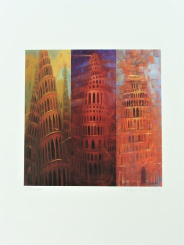 Digital Arts titled "Triptyque Babel" by Xavier Froissart, Original Artwork, 2D Digital Work