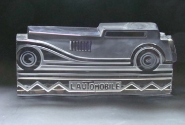 Sculpture titled "L'Automobile en cri…" by Xavier Froissart, Original Artwork, Glass