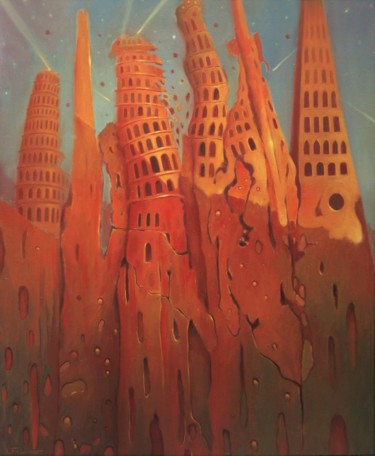 Séisme Peinture intitulée "Séisme" par Xavier Froissart, Œuvre d'art originale, Huile