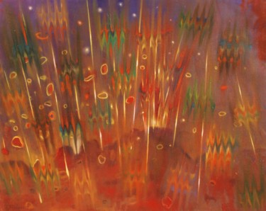 Malerei mit dem Titel "Eruption" von Xavier Froissart, Original-Kunstwerk, Öl