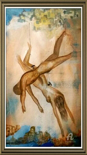 Pintura intitulada "Sueños" por Laura Frontini, Obras de arte originais, Acrílico