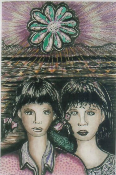 Pintura intitulada "As Meninas" por Frutuoso, Obras de arte originais