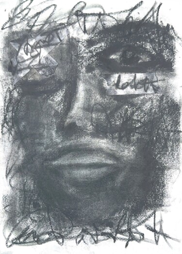 Drawing titled "LOSING IT.4" by Fryd, Original Artwork, Charcoal