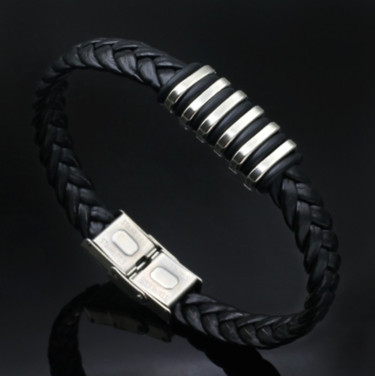 Artisanat intitulée "Bracelet tressé en…" par Fryt Concord, Œuvre d'art originale, Bracelets