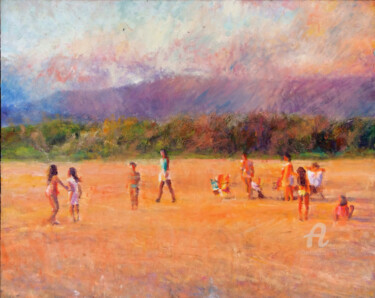 Painting titled "Guaratuba Days" by F. Stevaux, Original Artwork, Oil