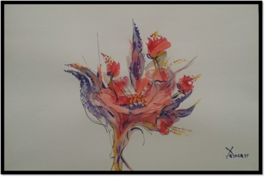 Pintura intitulada "flores4.jpg" por Stoca, Obras de arte originais
