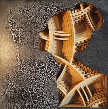 Sculpture titled "Sculpture bois "Ank…" by Hadrien Fuentes, Original Artwork, Wood