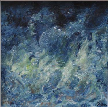 Pintura titulada "InTheSea VII" por Fuensanta R.Urien, Obra de arte original, Oleo Montado en Cartulina