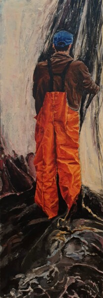 Pittura intitolato "Redes marineras" da Fuensanta R.Urien, Opera d'arte originale, Olio Montato su Telaio per barella in leg…