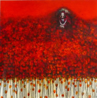Peinture intitulée "chaperon rouge" par Helene Fuhs, Œuvre d'art originale, Acrylique