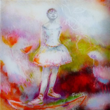 Painting titled "Danseuse hommage à…" by Helene Fuhs, Original Artwork, Acrylic
