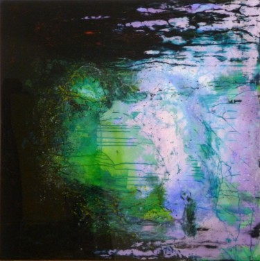 Malerei mit dem Titel "Reflet...la nuit." von Helene Fuhs, Original-Kunstwerk, Acryl