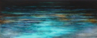 Painting titled "eau 2" by Helene Fuhs, Original Artwork, Acrylic