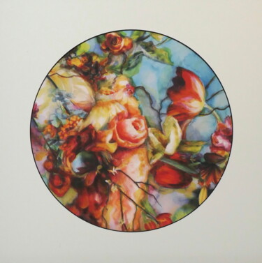 Peinture intitulée "Regard sur jardin" par Helene Fuhs, Œuvre d'art originale, Aquarelle