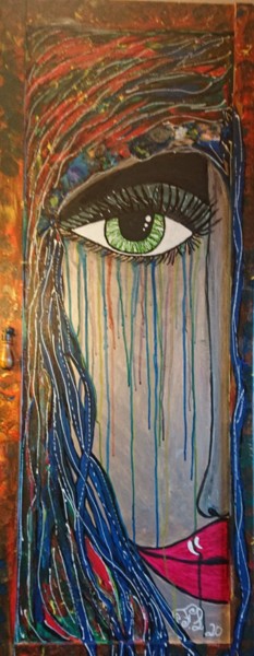 Painting titled "Lacrime a colori" by Latini, Original Artwork, Acrylic