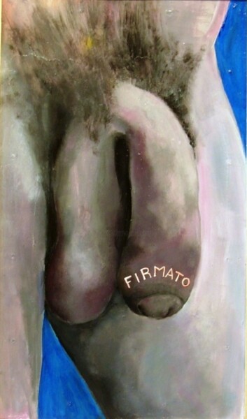 Pittura intitolato "FALLO FIRMATO" da Fulvio Martini, Opera d'arte originale