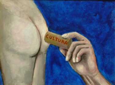 Pittura intitolato "lo scopo della cult…" da Fulvio Martini, Opera d'arte originale