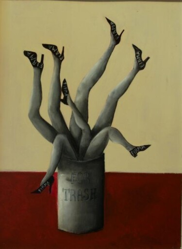 Pittura intitolato "bouquet di scarpe f…" da Fulvio Martini, Opera d'arte originale