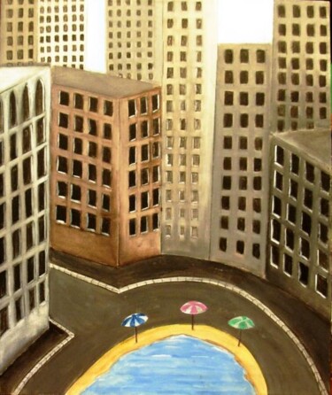 Pittura intitolato "appartamenti al mar…" da Fulvio Martini, Opera d'arte originale