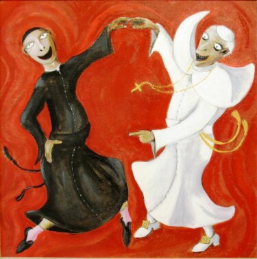Pittura intitolato "Don Miracùlo balla…" da Fulvio Martini, Opera d'arte originale