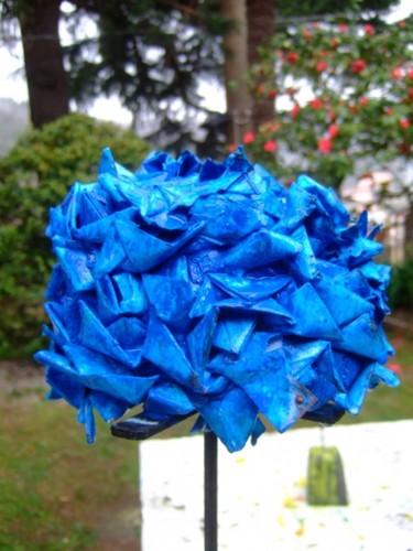 Sculpture titled "I giochi dei fiori…" by Fulvio Rossello, Original Artwork, Paper