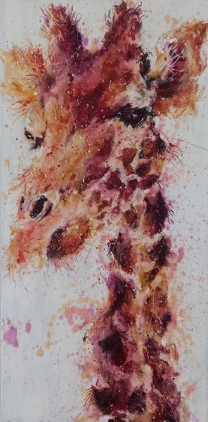 Peinture intitulée "Muso di giraffa" par Simona Fumagalli, Œuvre d'art originale, Acrylique