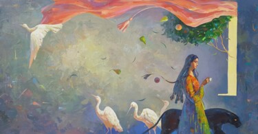 Картина под названием "" Selfnes "" - Фуркат Бозоров, Подлинное произведение искусства, Акрил
