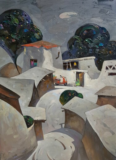 Картина под названием "Долгожданная достав…" - Фуркат Бозоров, Подлинное произведение искусства, Масло