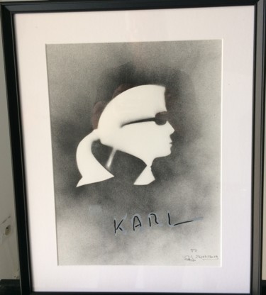 Peinture intitulée "Karl tout simplement" par Franck Varoclier, Œuvre d'art originale, Bombe aérosol