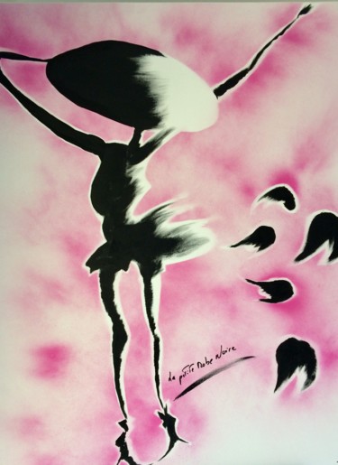 Painting titled "La petite robe noir…" by Franck Varoclier, Original Artwork, Acrylic