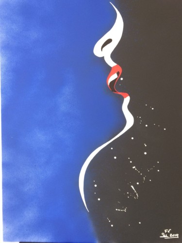 Peinture intitulée "Une nuit" par Franck Varoclier, Œuvre d'art originale, Acrylique